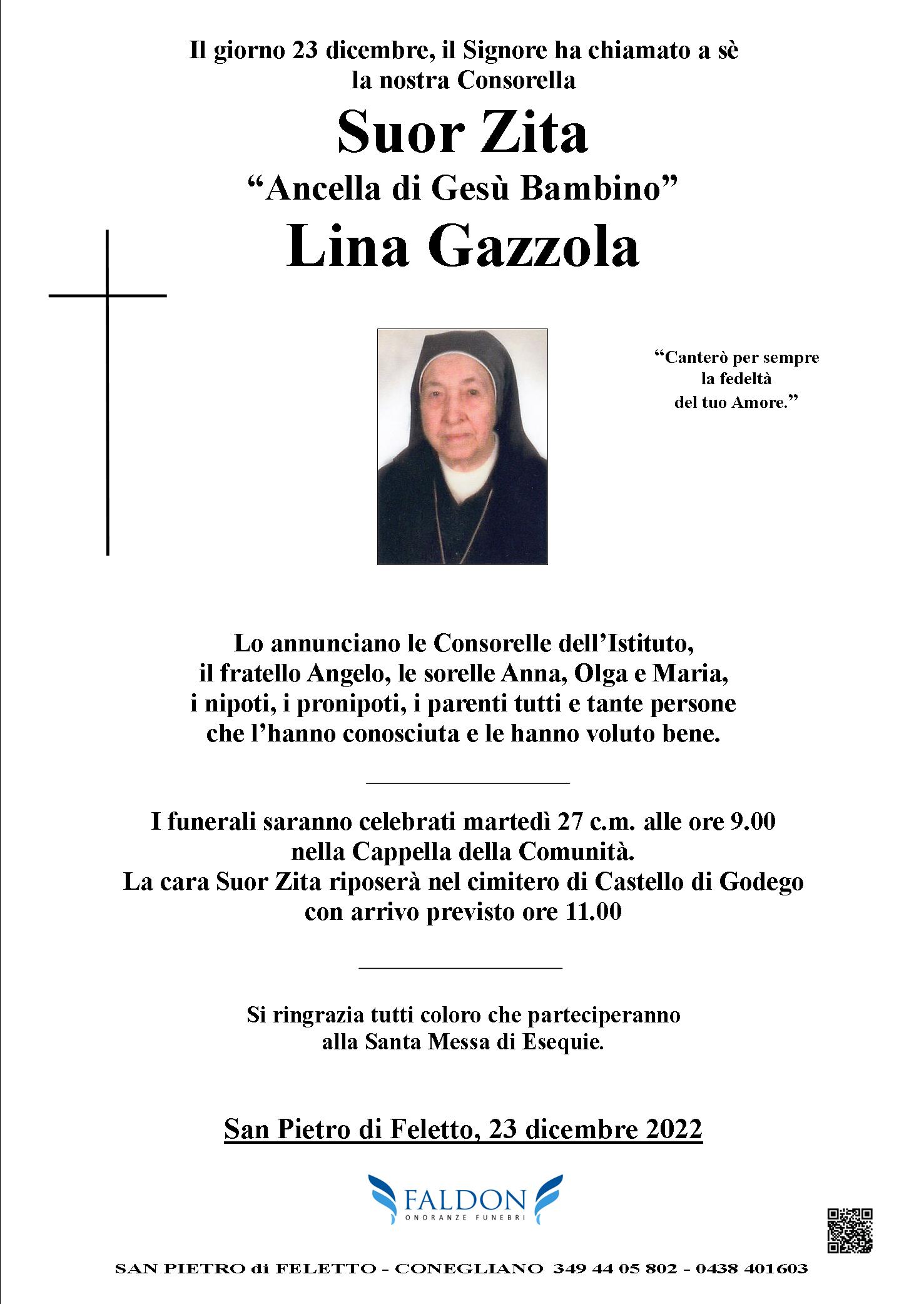 Lina Gazzola Suor Zita